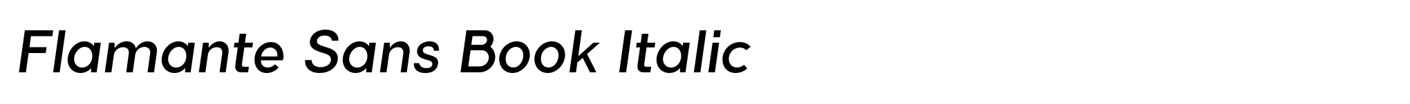 Flamante Sans Book Italic image